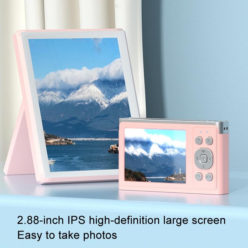 Retro Vlog Self-Shooting Camera - 50Mp Hd 4K Video - Pink