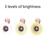 Selfie Light Macro Lens for Mobile Beauty Makeup - Black