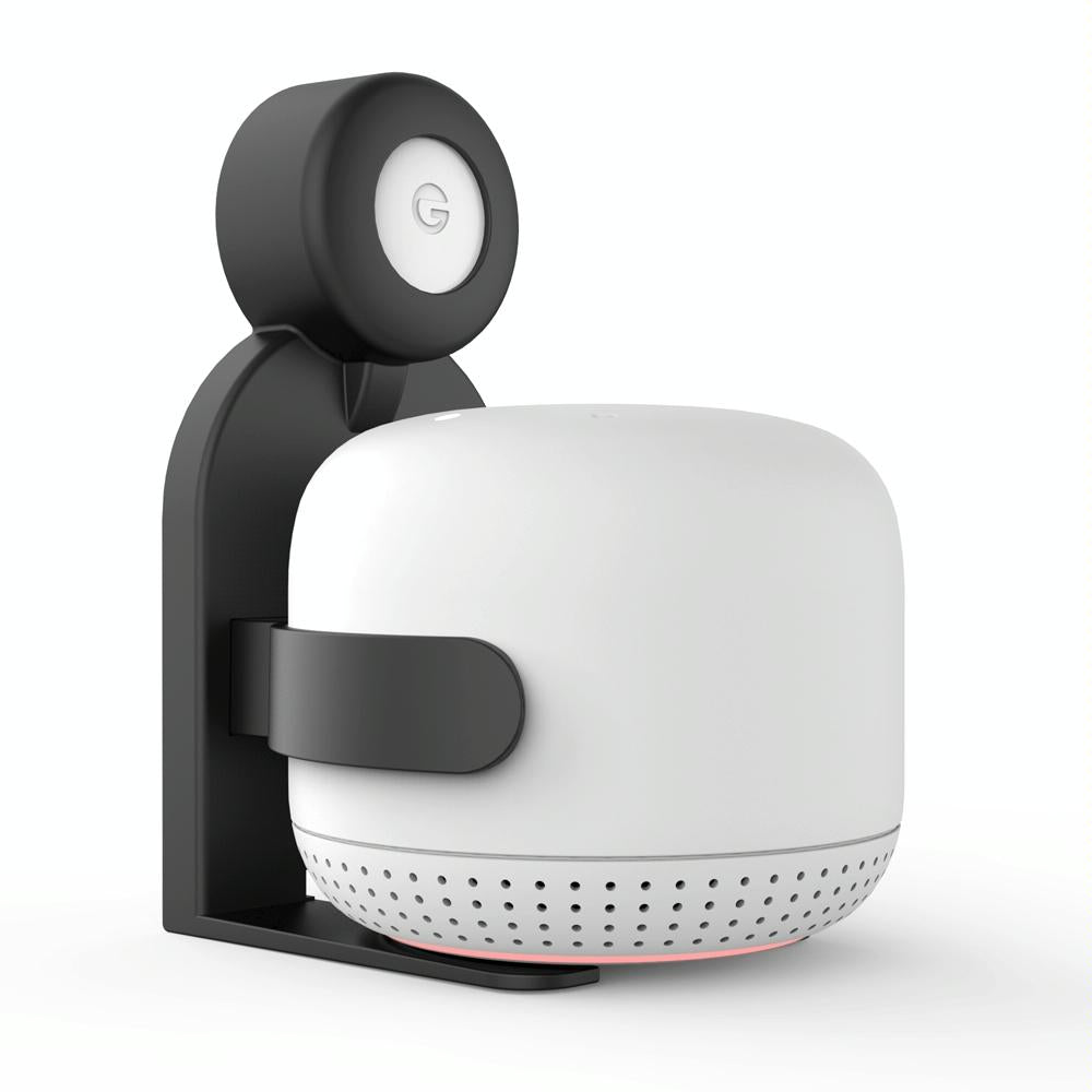 Wall-mounted Bracket for Google Nest Wifi Router and Point - Black