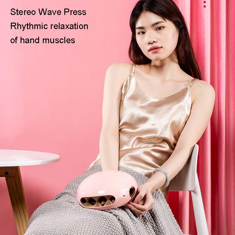Rechargeable Hot Hand Massager K-901 Electric Airbag Kneading - Pink