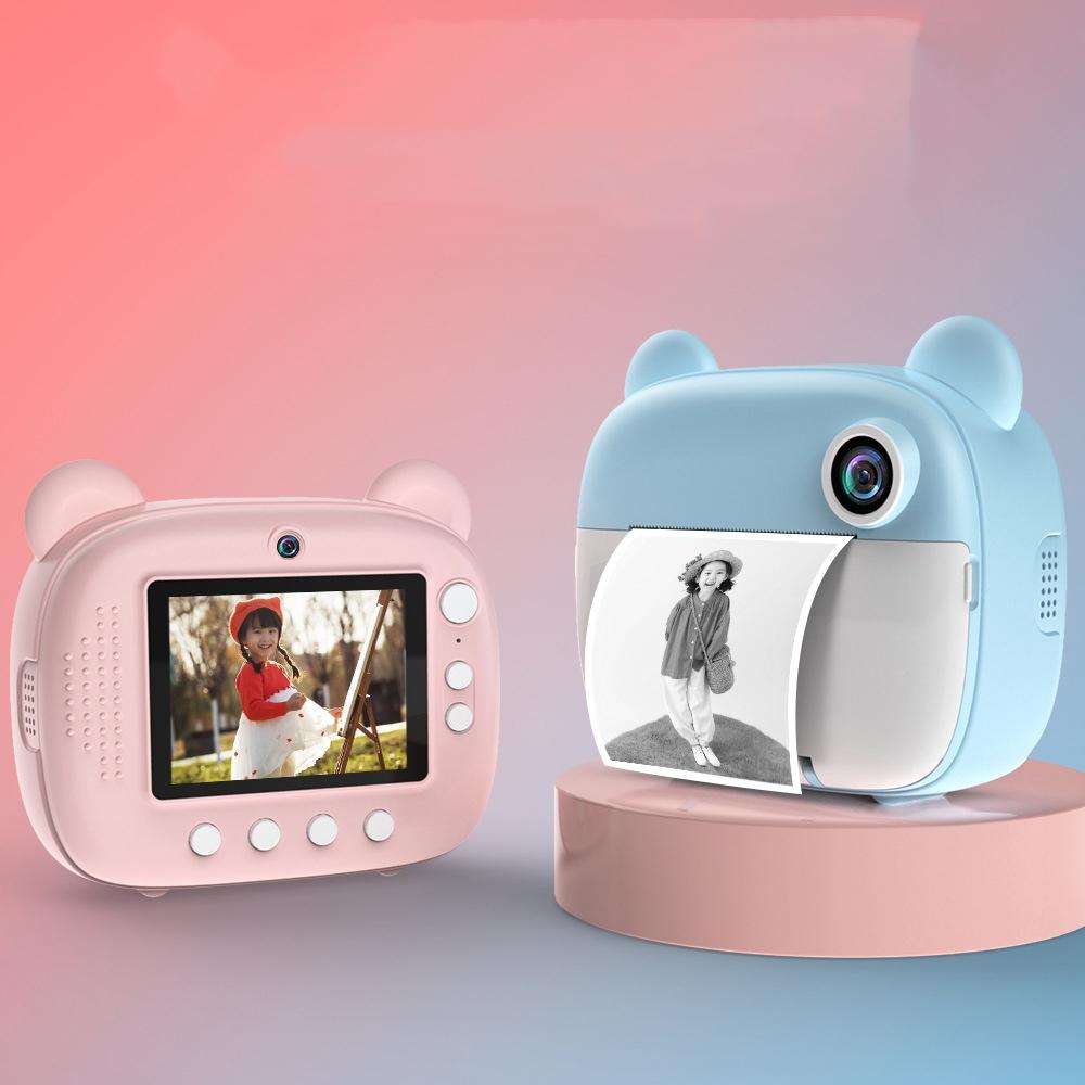 Instant Print Camera for Kids with Dual Lens and 2.4-inch Screen - Blue