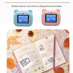 Instant Print Camera for Kids with Dual Lens and 2.4-inch Screen - Blue