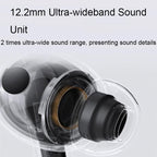 Wireless Smart Noise-cancelling Earphones for Sports - White