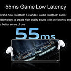 Wireless Smart Noise-cancelling Earphones for Sports - White