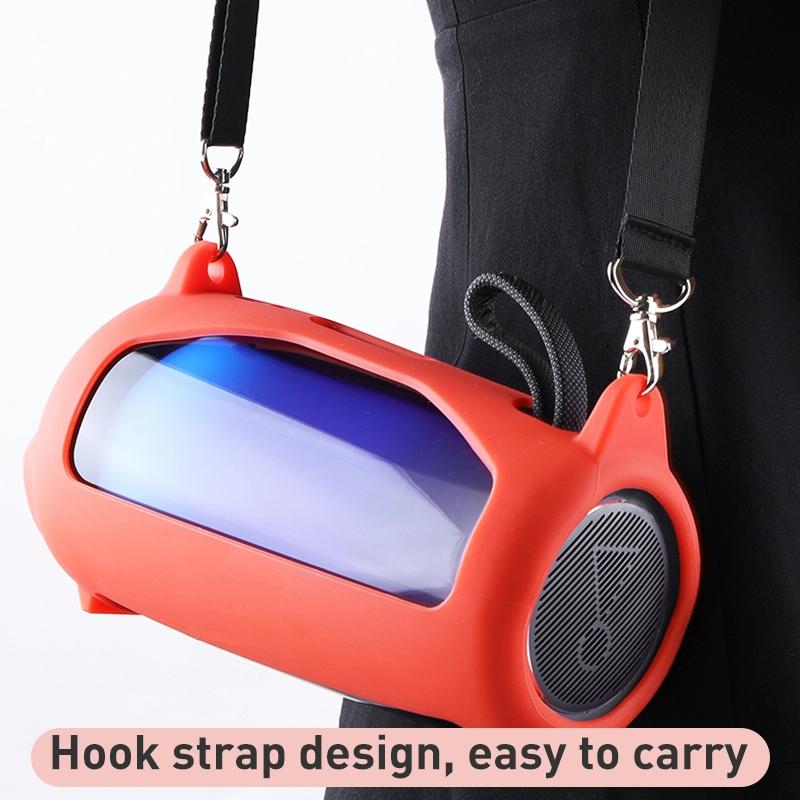 Jbl Pulse 5 Bluetooth Speaker Case with Shoulder Strap - Colourful Light Effect - Red