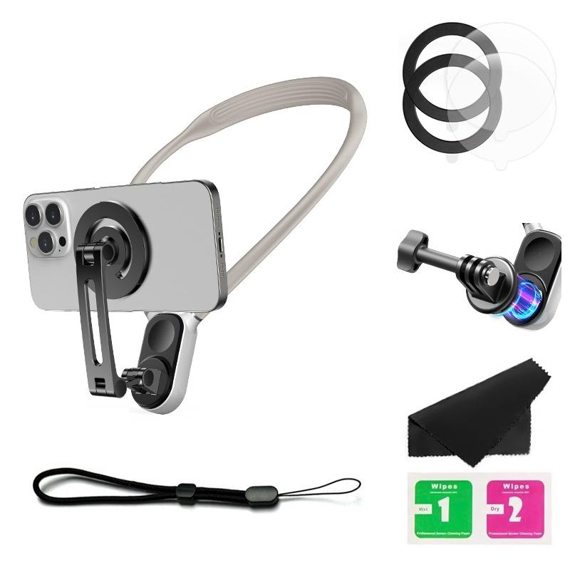 Versatile Magnetic Neck Holder for Phones and Action Cameras - Glacier Blue