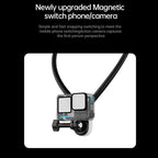 Versatile Magnetic Neck Holder for Phones and Action Cameras - Glacier Blue