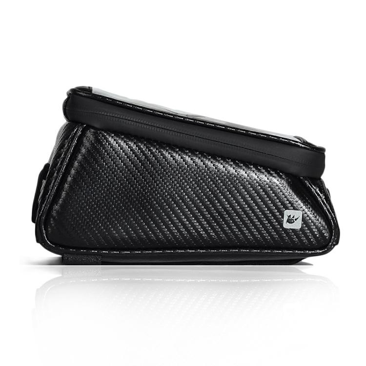 Waterproof Bike Handlebar Bag With Phone Holder - Matt Black