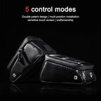 Waterproof Bike Handlebar Bag With Phone Holder - Matt Black