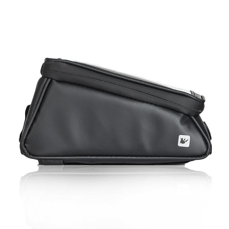 Waterproof Bike Handlebar Bag With Phone Holder - Matt Black