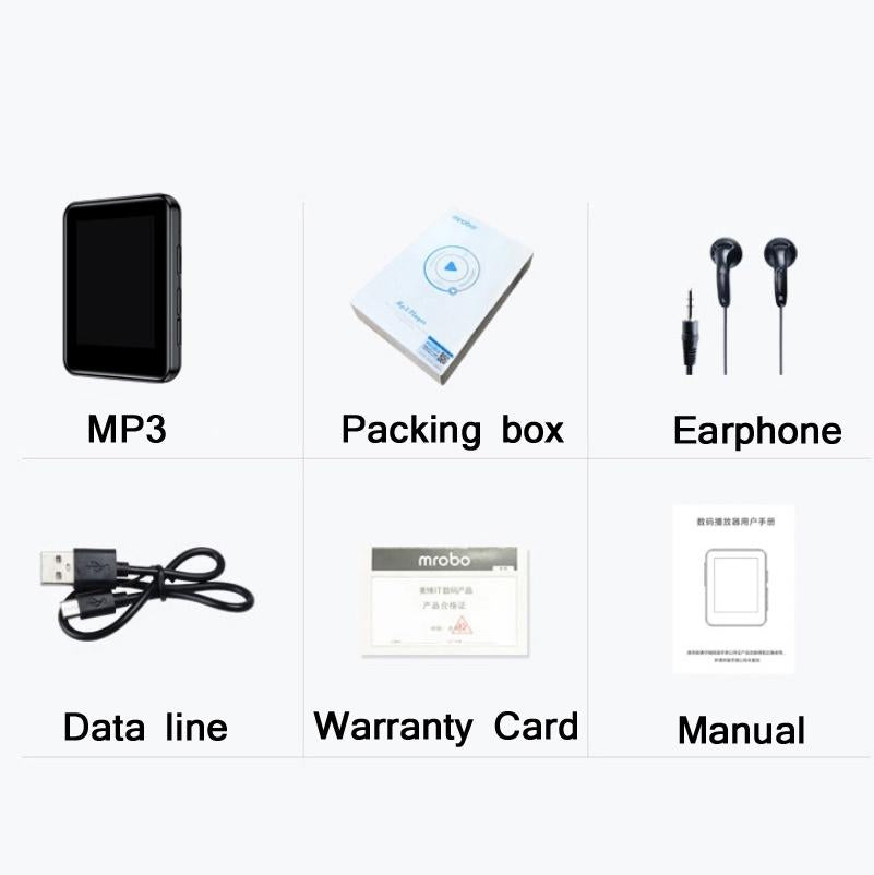 1.77 Inch Touch Mp3 E Book Reader No Bluetooth Compact Design - 8Gb