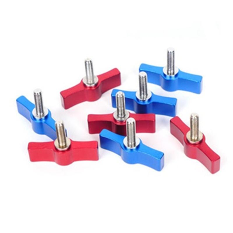 10pcs T-shaped Multi-directional Screw with M4 Aluminum Alloy Handle - Blue
