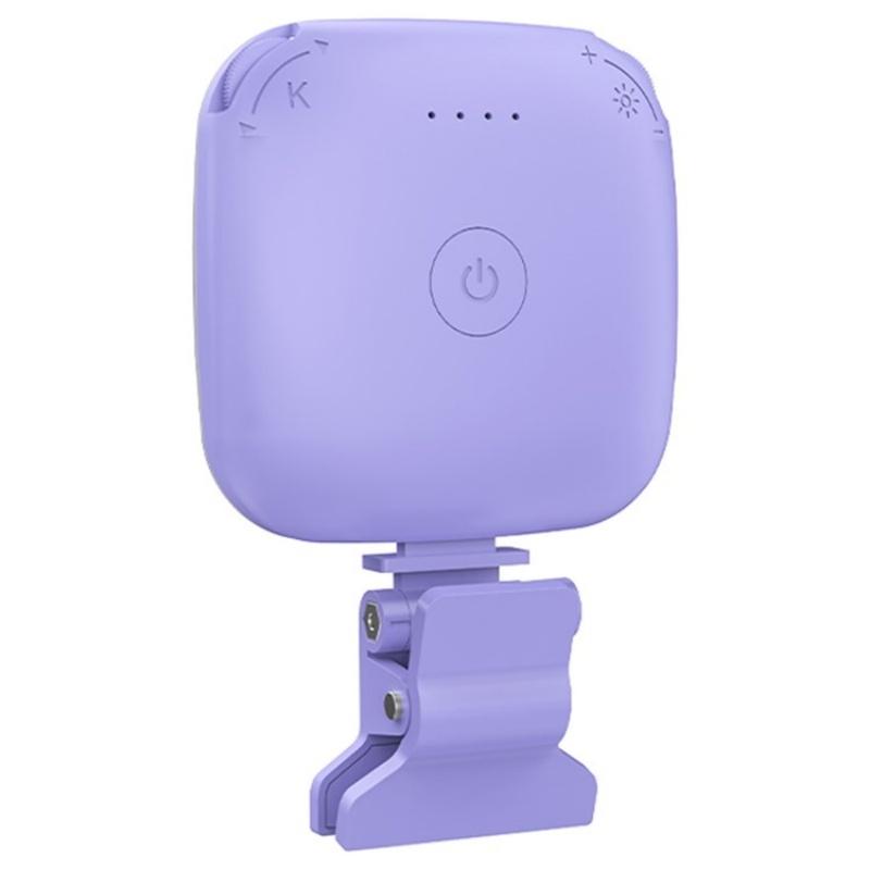 Portable Mini Clip-on Led Fill Light for Video Conferencing and Live Streaming - Pink