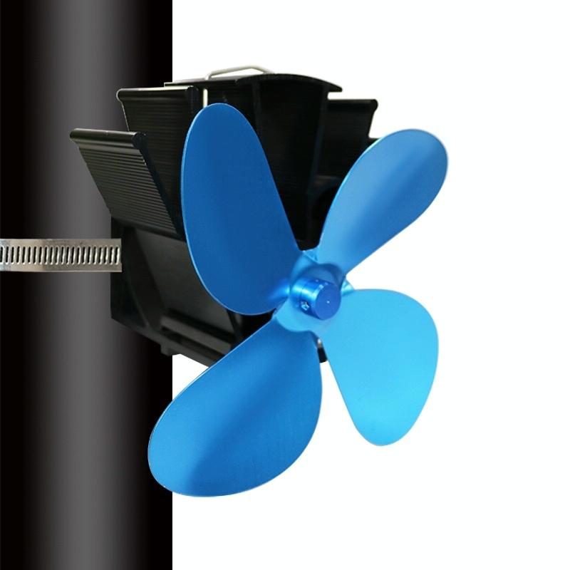 Thermodynamic Wall Mounted Fireplace Fan - no Magnets - Gold