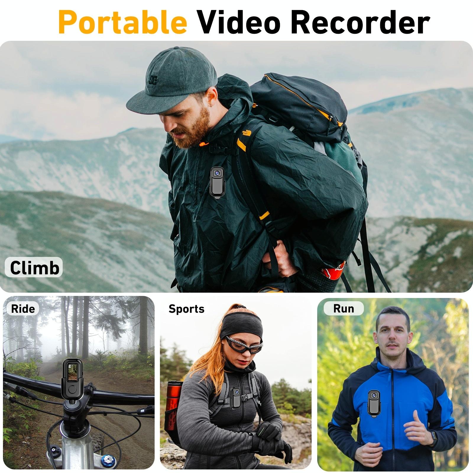 1080P Mini Action Cam For Sport Dv Video Recording 0.96 Inch Pocket Camera - Black