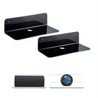 Set of 2 Wall Mounts for Speakers and Surveillance Cameras - Black