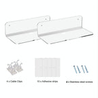 Set of 2 Wall Mounts for Speakers and Surveillance Cameras - Black
