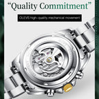 Waterproof Mechanical Watch for Men - Multifunctional - Black