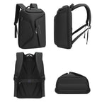 Water Resistant Anti Theft Laptop Backpack With Usb Port - Gray