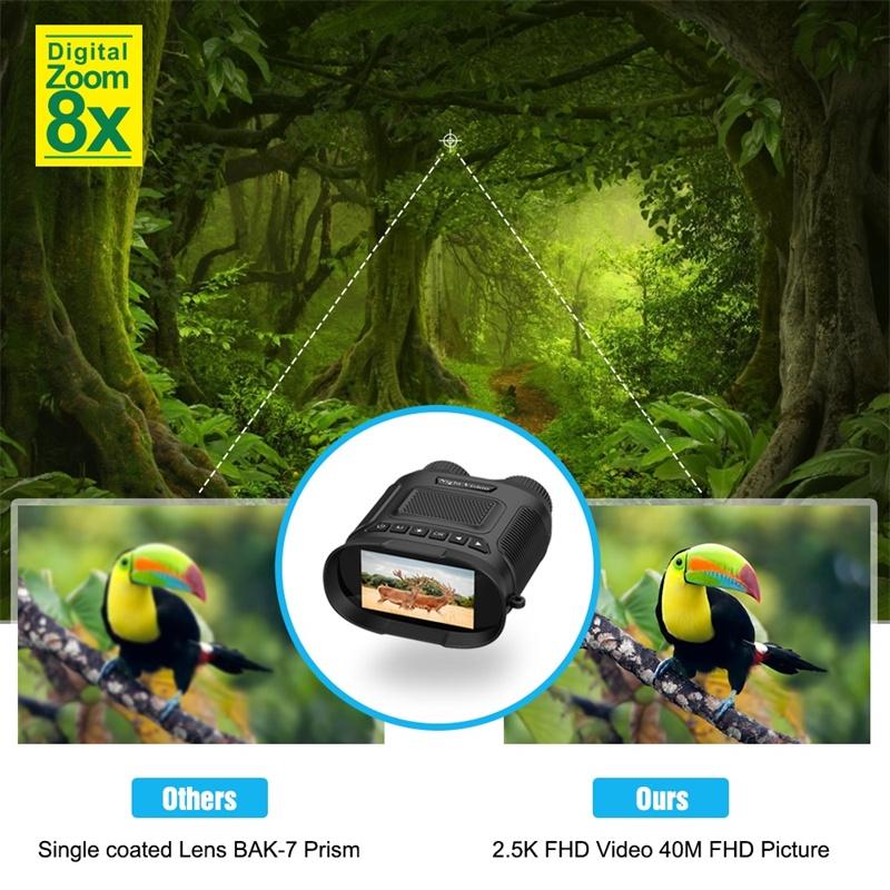 3 Digital Night Vision Binoculars with 3 Ips Screen - Green