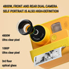 2-inch Dual Lens Instant Print Camera for Children - 4800w Pixel - Without Memory Card Yellow
