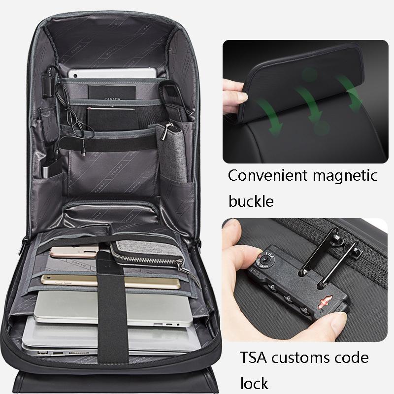 Men Anti-theft Backpack - Secure & Stylish - Gray