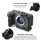 Camera Cage With Nota Slider - Metal Stabilizer Rig Black for Sony Ilme-Fx30 / Fx3