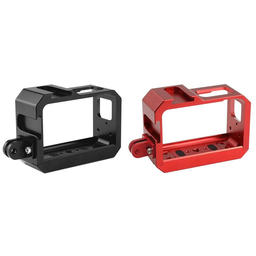 Aluminum Frame Cage for Insta360 one r with Cold Shoe and Tripod Base - Black