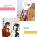 Xj18 Live Self-timer Led Fill Light - Perfect for Live Streaming - Black