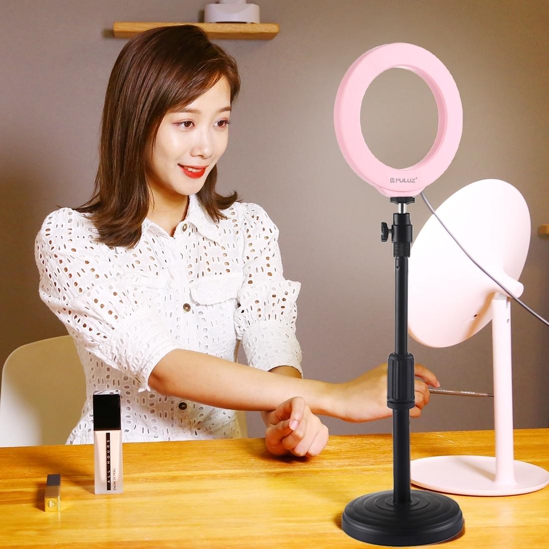 10 Mode Rgbw Led Ring Light with Tripod and Ball Head - 4.7 Inch Curved Surface - Black
