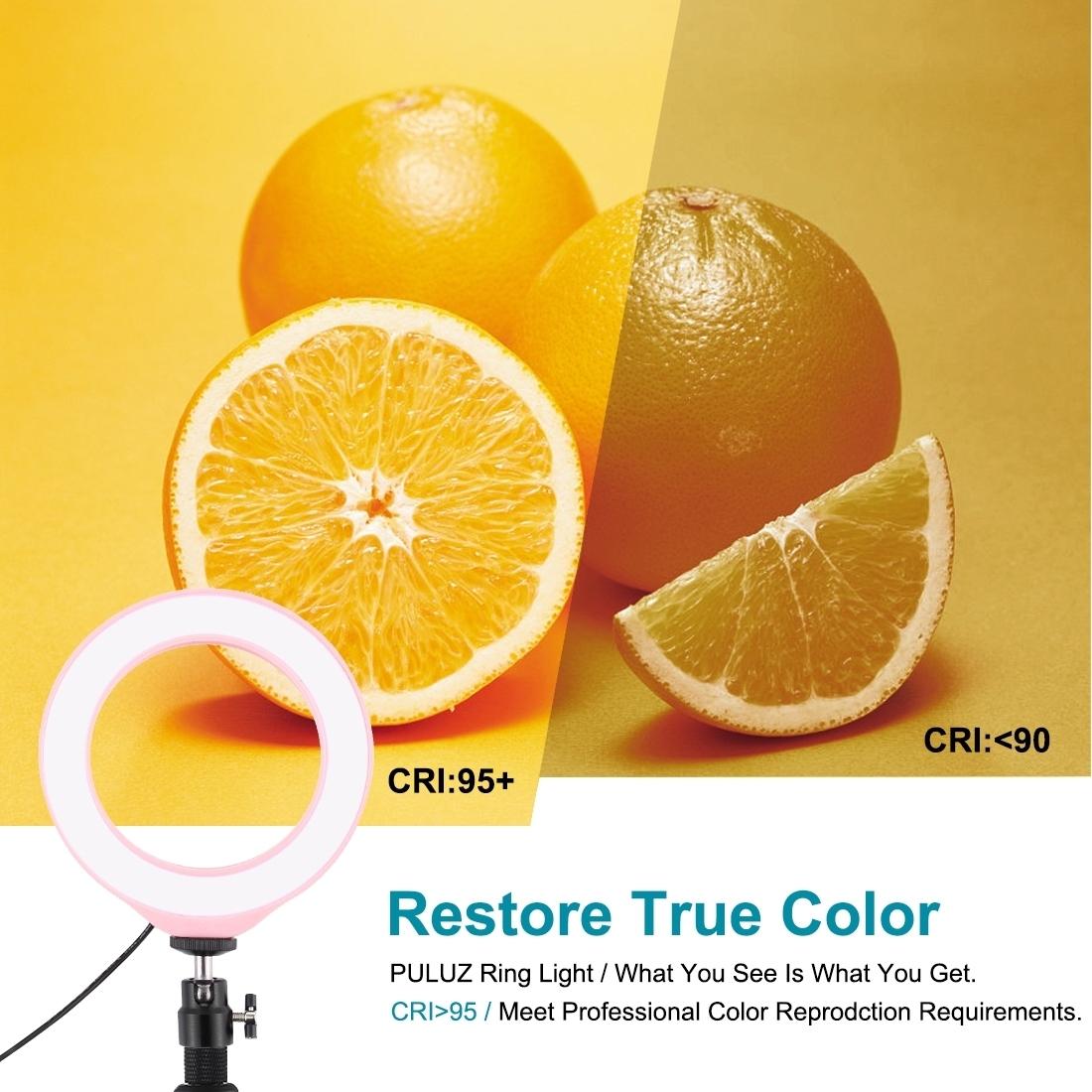 10 Mode Rgbw Led Ring Light with Tripod and Ball Head - 4.7 Inch Curved Surface - Black