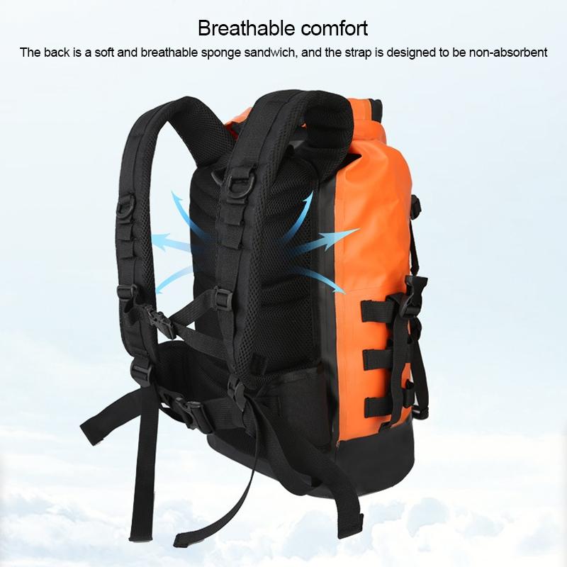 Waterproof Upstream Storage Shoulder Bag L For Mountaineering - Black