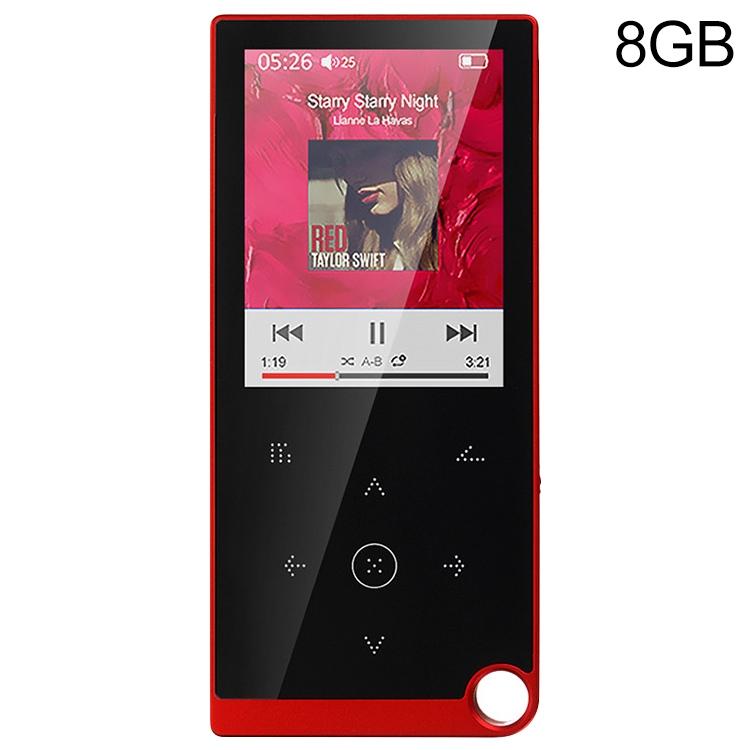 2.4 Inch Touch Mp4 / Mp3 Player 8Gb Memory E Book / Alarm / Timer No Bluetooth - Blue