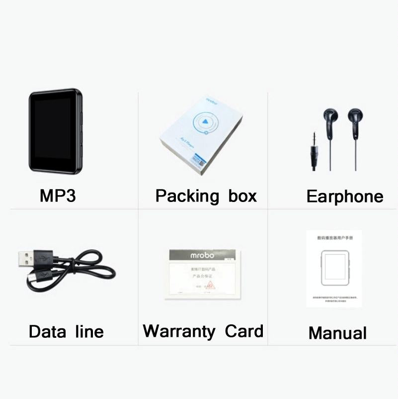1.77 Inch Touch Mp3 E Book With Bluetooth Compact & Versatile - 8Gb