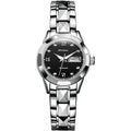 Stylish Waterproof Luminous Women Automatic Watch - 8813 - Silver Black