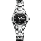 Stylish Waterproof Luminous Women Automatic Watch - 8813 - Silver Black