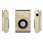 Waterproof Mp3 Player For Swimming & Diving 8Gb Memory Fm Radio Clip & Earphones - Black