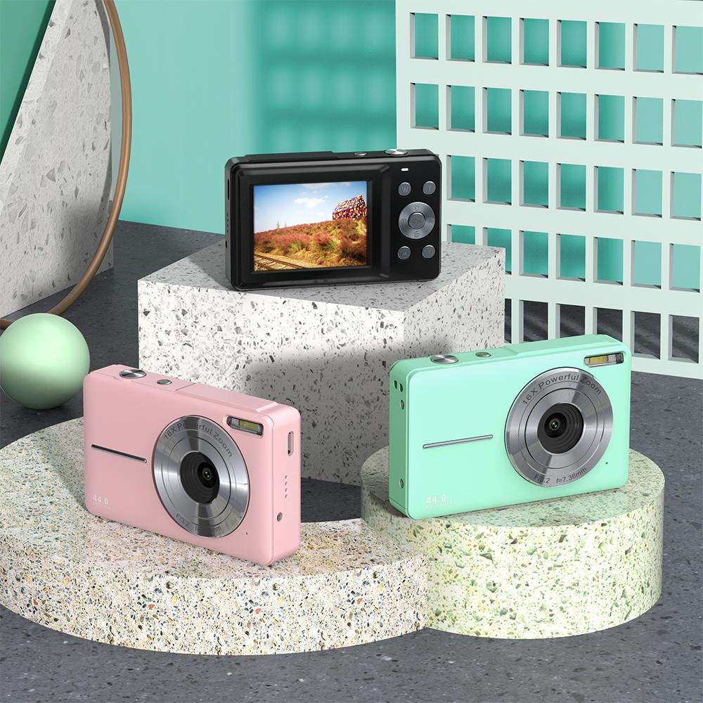 Mini Children Photography Camera - 2.4-inch Hd 16x Zoom - Pink+32G