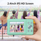 Mini Children Photography Camera - 2.4-inch Hd 16x Zoom - Pink+32G