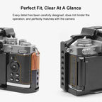Wood Handle Metal Camera Cage For Nikon Zfc Stabilizer Rig - Black