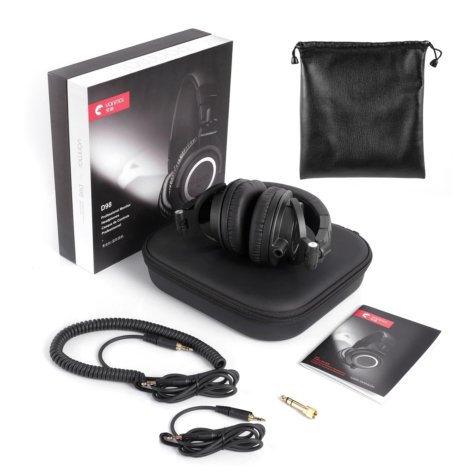 Professional Recording Headphones Yanmai D98 - Black