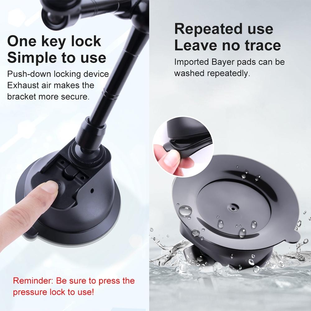 Articulating Magic Arm with Suction Cup Phone Clamp