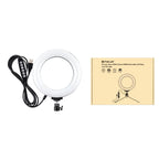 10 Mode Usb Led Ring Light with Tripod and Ball Head - 6.2 Inch Diameter - Black