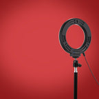 10 Mode Usb Led Ring Light with Tripod and Ball Head - 6.2 Inch Diameter - Black