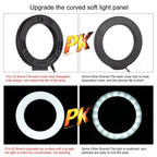 10 Mode Usb Led Ring Light with Tripod and Ball Head - 6.2 Inch Diameter - Black