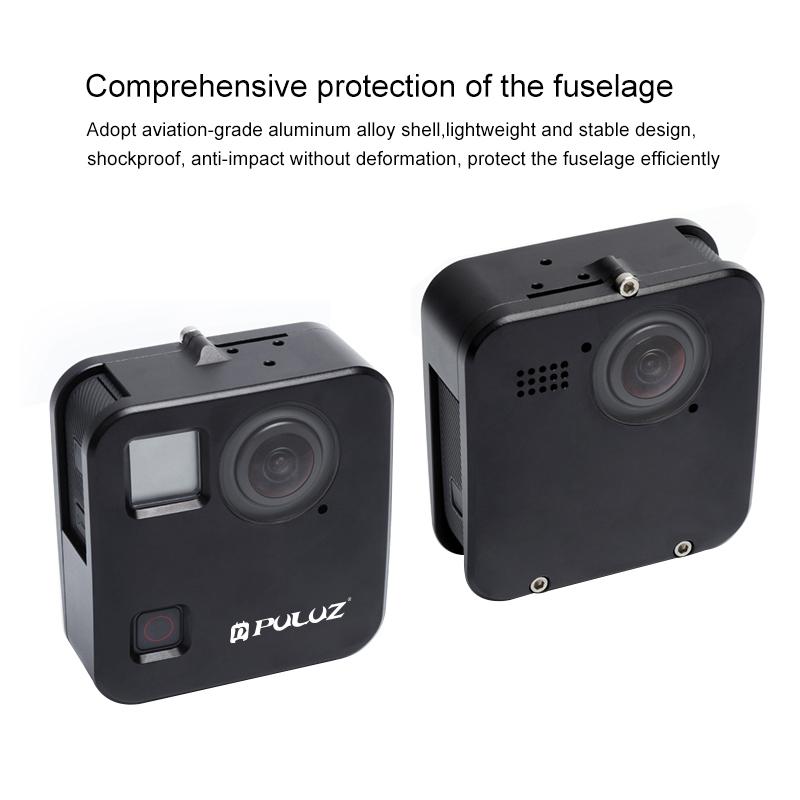 Aluminum Alloy Protective Cage for Gopro Fusion with Mount and Lens Caps