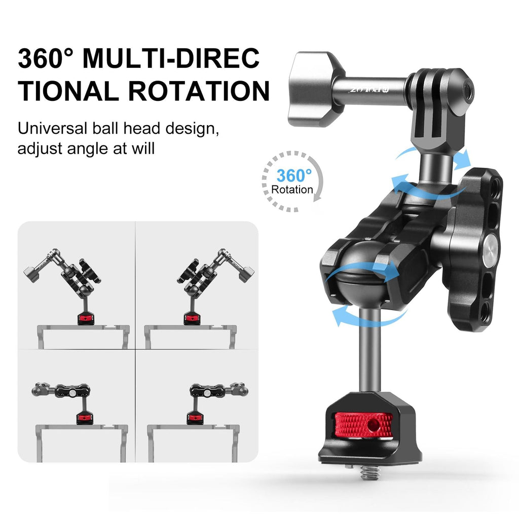 Versatile Aluminum Magic Arm Mount - Black
