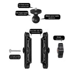 Motorcycle Handlebar Mount for Gopro with Tripod Adapter - 9cm Rod and Screw