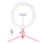 10.2 Led Ring Light with Tripod and Phone Clamp - 3 Modes Dual Colour Temperature Dimmable - Black