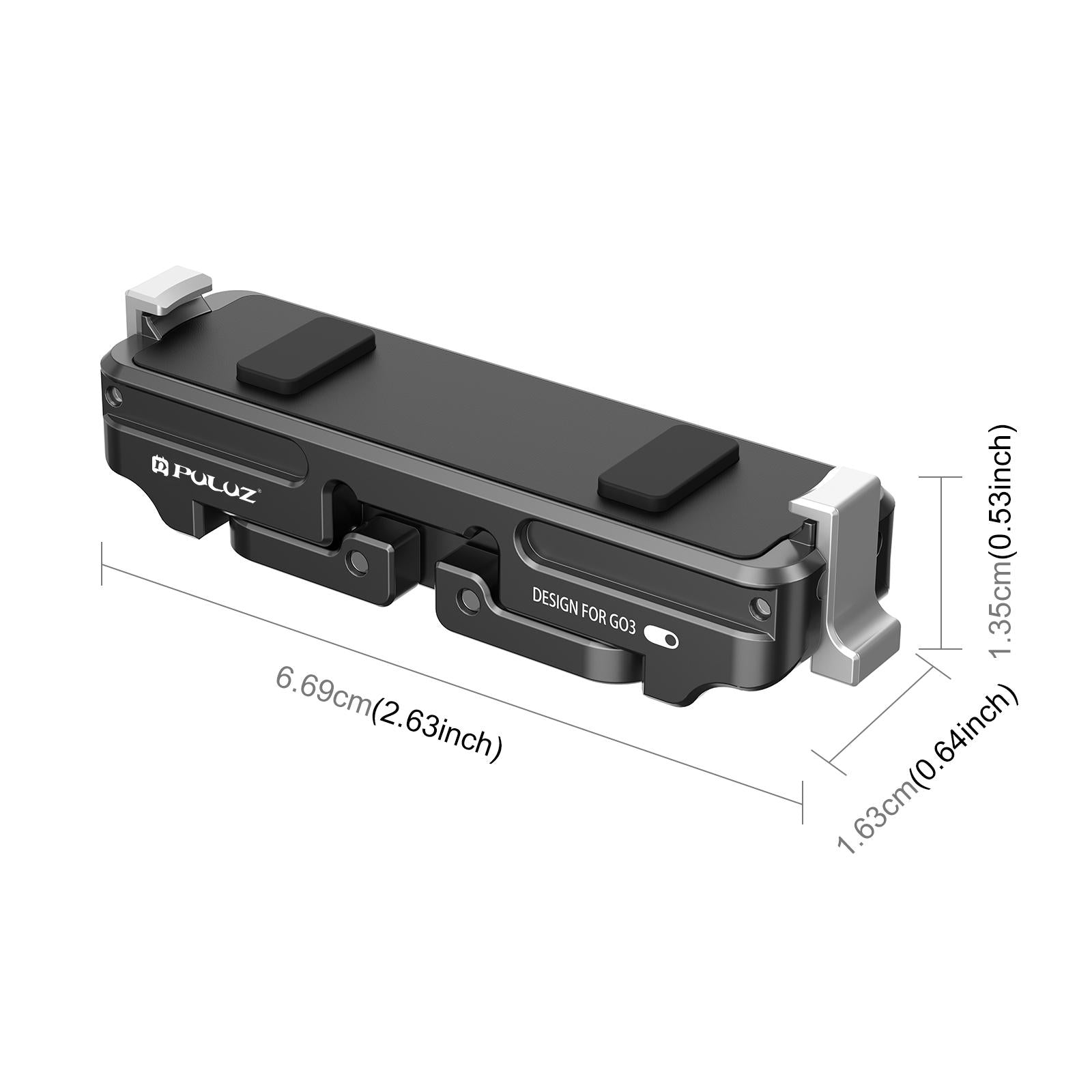 Aluminum Alloy Quick Release Base for Insta360 Go3 - Magnetic Mount